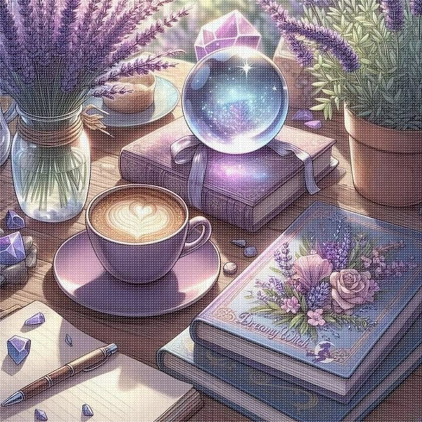 Crystal Ball - Full 11CT Stamped Cross Stitch 40x40CM - Yishu
