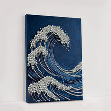 Load image into Gallery viewer, DIY Pearl Painting Kit 30x40CM Waves Framed Handmade Pearl Material Art Set Room Wall Decoration
