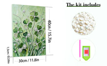Load image into Gallery viewer, DIY Pearl Painting Kit 30x40CM Lucky Four Leaf Clover Framed Handmade Pearl Material Art Set Room Wall Decoration
