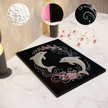 Load image into Gallery viewer, DIY Pearl Painting Kit 30x40CM Dolphin Framed Handmade Pearl Material Art Set Room Wall Decoration
