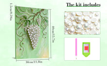 Load image into Gallery viewer, DIY Pearl Painting Kit 30x40CM Grape Framed Handmade Pearl Material Art Set Room Wall Decoration
