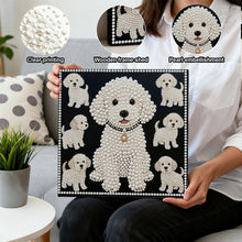 Load image into Gallery viewer, DIY Pearl Painting Kit 30x30CM Puppy Framed Handmade Pearl Material Art Set Room Wall Decoration
