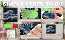 Load image into Gallery viewer, DIY Pearl Painting Kit 30x30CM Waves Framed Handmade Pearl Material Art Set Room Wall Decoration
