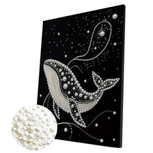 Load image into Gallery viewer, DIY Pearl Painting Kit 30x40CM Shark Framed Handmade Pearl Material Art Set Room Wall Decoration
