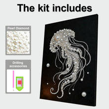 Load image into Gallery viewer, DIY Pearl Painting Kit 30x40CM Jellyfish Framed Handmade Pearl Material Art Set Room Wall Decoration
