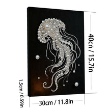 Load image into Gallery viewer, DIY Pearl Painting Kit 30x40CM Jellyfish Framed Handmade Pearl Material Art Set Room Wall Decoration
