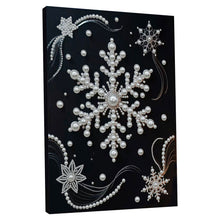 Load image into Gallery viewer, DIY Pearl Painting Kit 30x40CM Snowflake Framed Handmade Pearl Material Art Set Room Wall Decoration
