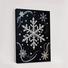 Load image into Gallery viewer, DIY Pearl Painting Kit 30x40CM Snowflake Framed Handmade Pearl Material Art Set Room Wall Decoration
