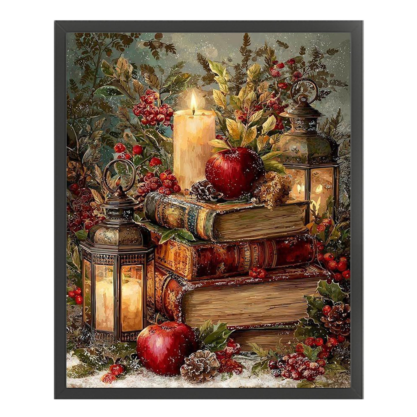 Christmas Books - Full 11CT Stamped Cross Stitch 40x50CM - Huacan