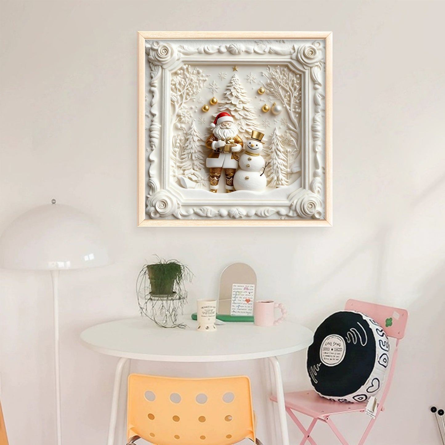 Santa Claus - Full 11CT Stamped Cross Stitch 40x40CM - Huacan