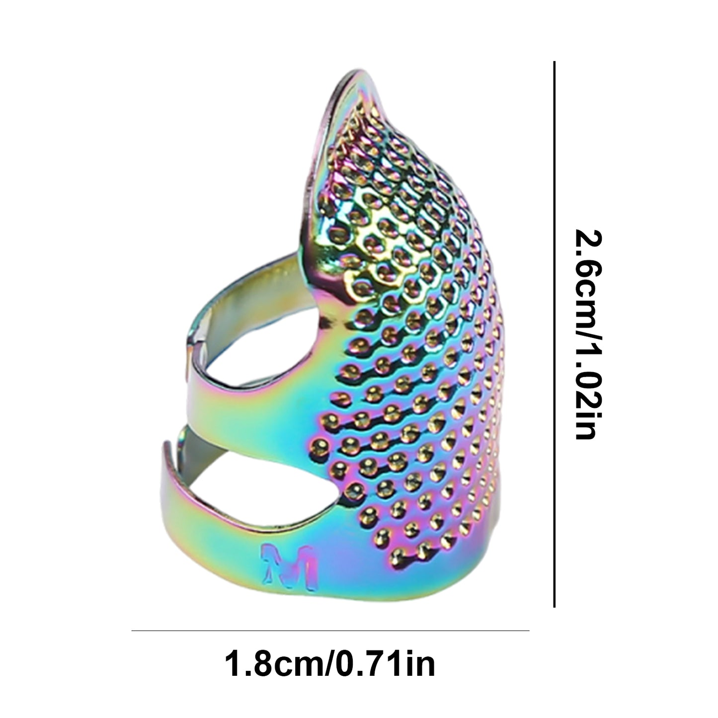 5PCS Cross-Stitch Tools Retro Adjustable Thimble Sewing Ring (Vibrant Colors M)