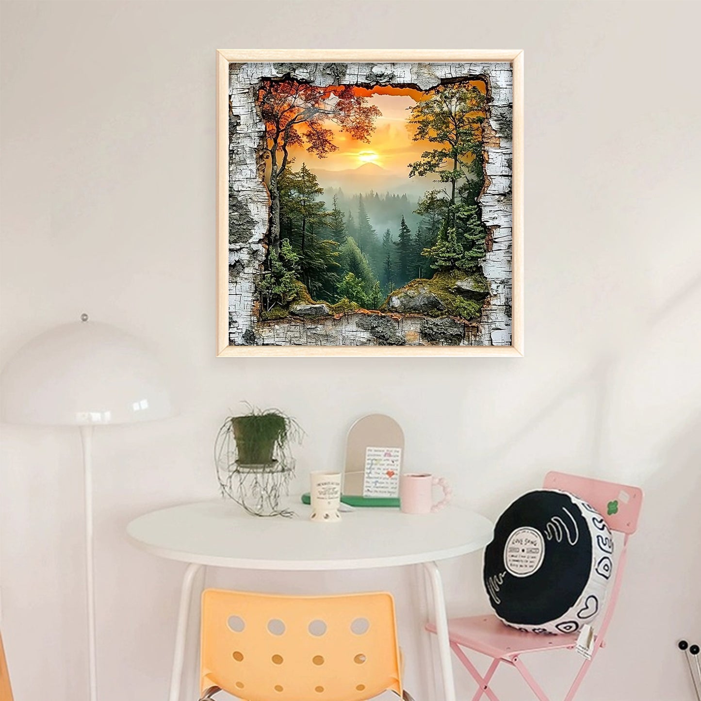 Forest - Full 14CT Stamped Cross Stitch 40x40CM - Huacan