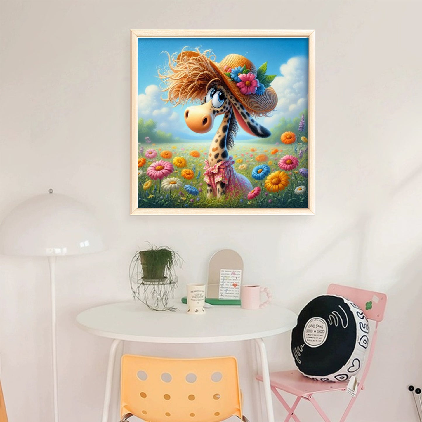 Giraffe - Full 11CT Stamped Cross Stitch 40x40CM - Yishu