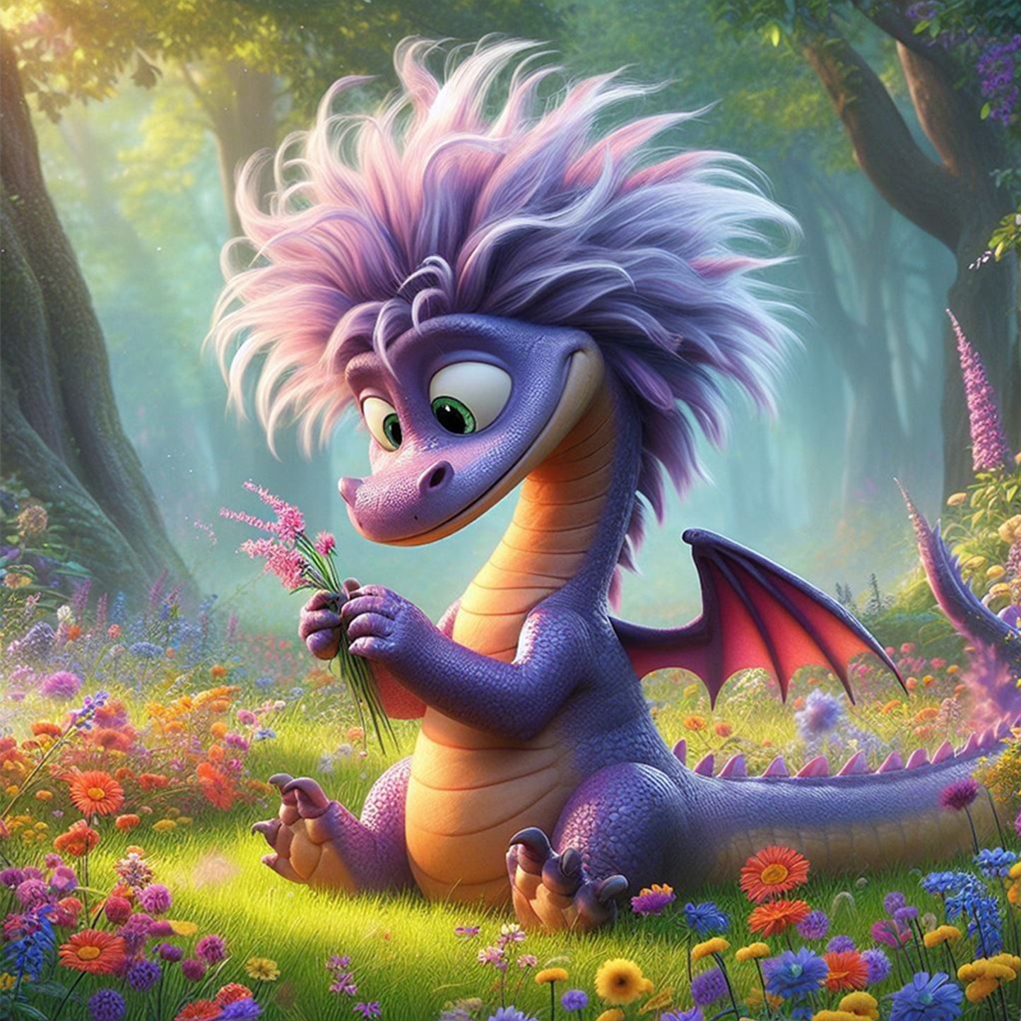 Dragon - Full 11CT Stamped Cross Stitch 40x40CM - Yishu