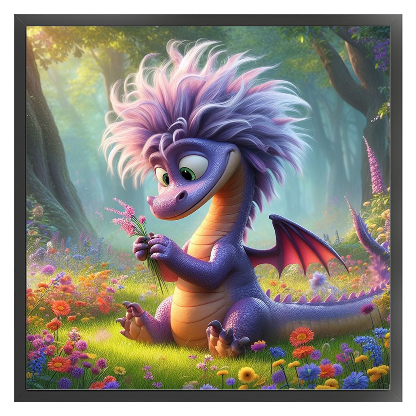 Dragon - Full 11CT Stamped Cross Stitch 40x40CM - Yishu