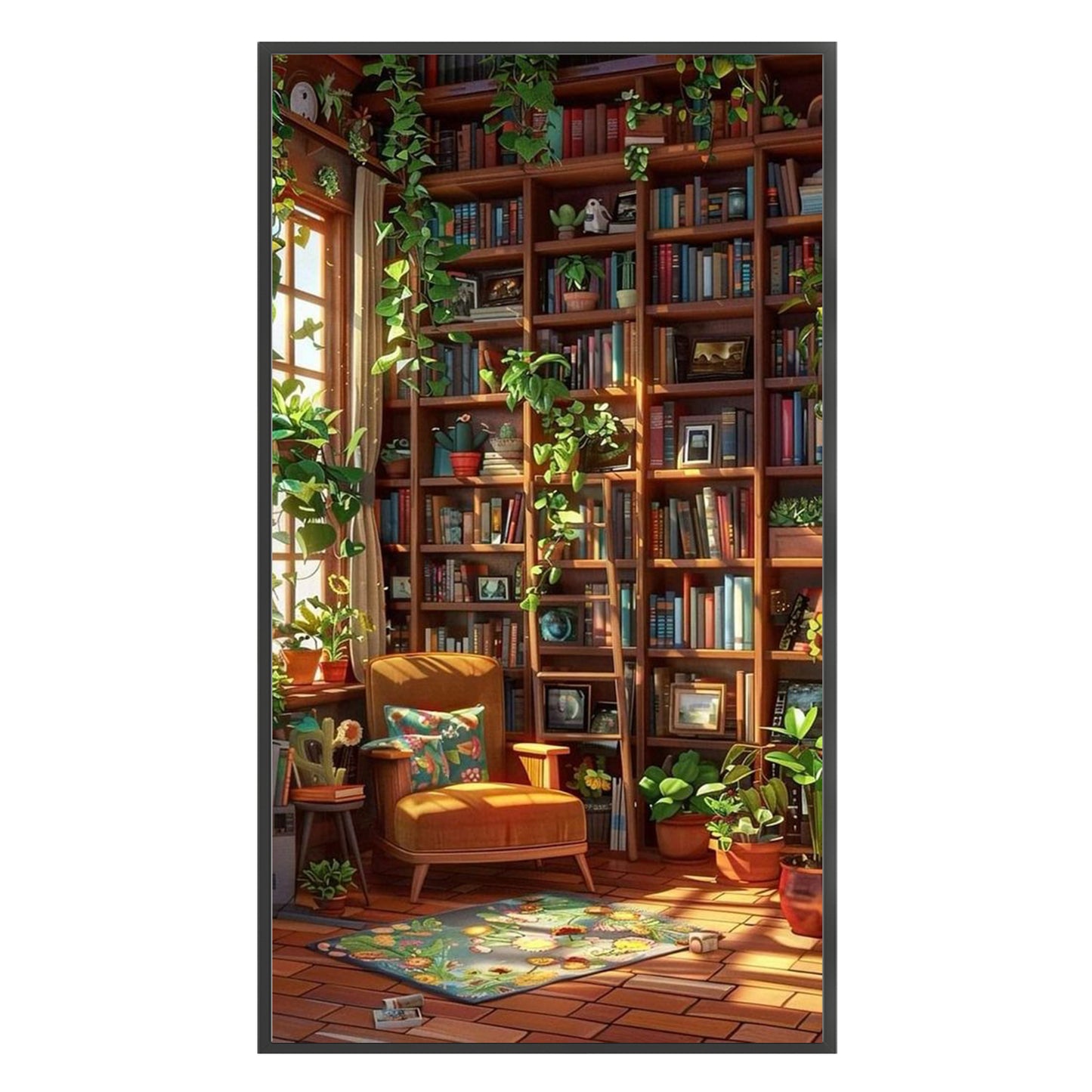 Study Room - Full 11CT Stamped Cross Stitch 40x70CM - Huacan