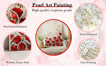Load image into Gallery viewer, DIY Pearl Painting Kit 30x40CM Rose Framed Handmade Pearl Material Art Set Room Wall Decoration
