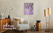 Load image into Gallery viewer, DIY Pearl Painting Kit 30x40CM Violet Framed Handmade Pearl Material Art Set Room Wall Decoration
