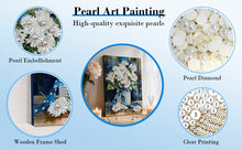 Load image into Gallery viewer, DIY Pearl Painting Kit 30x40CM Blue Vase Framed Handmade Pearl Material Art Set Room Wall Decoration
