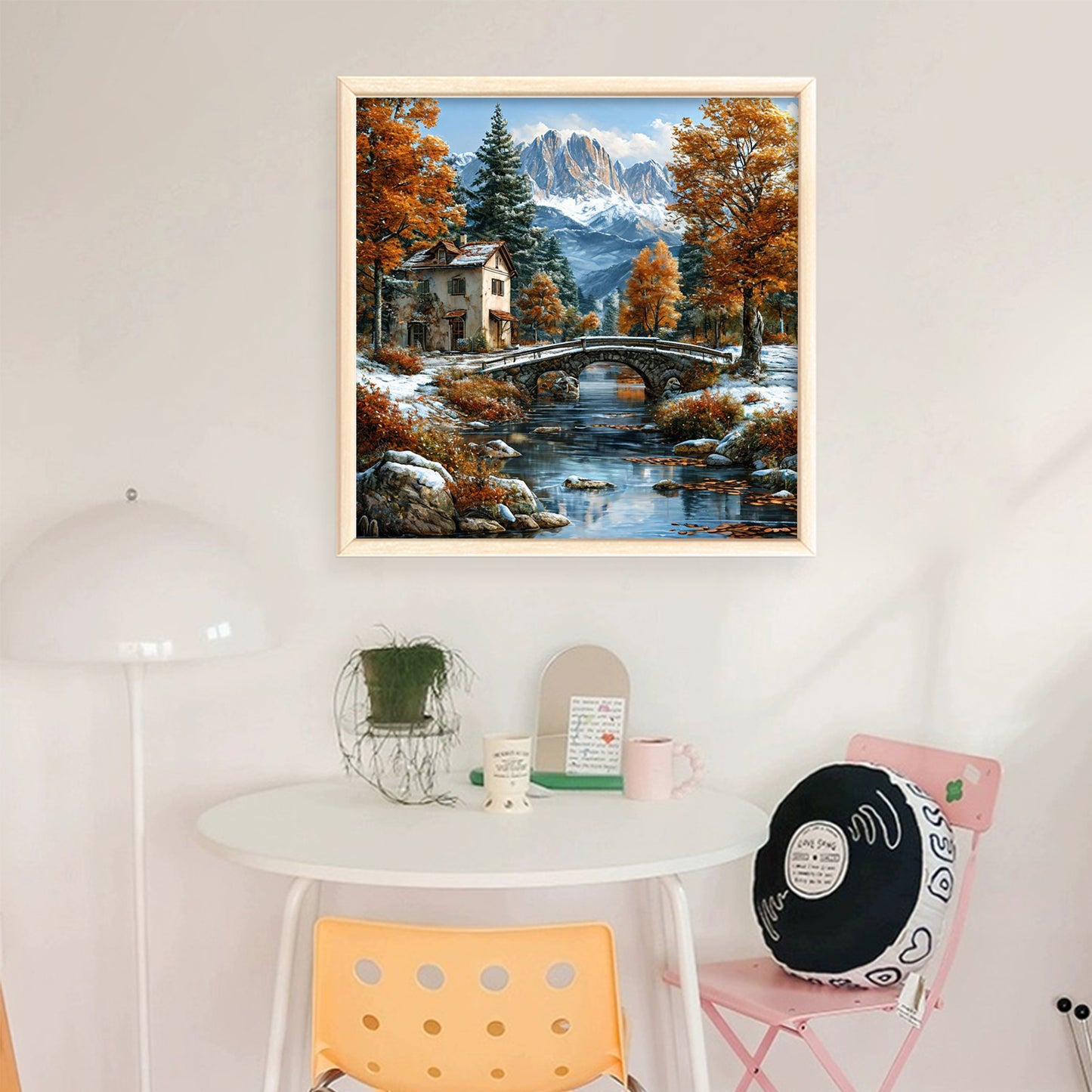 Autumn And Winter Scenery - Full 11CT Stamped Cross Stitch 50x50CM - Huacan