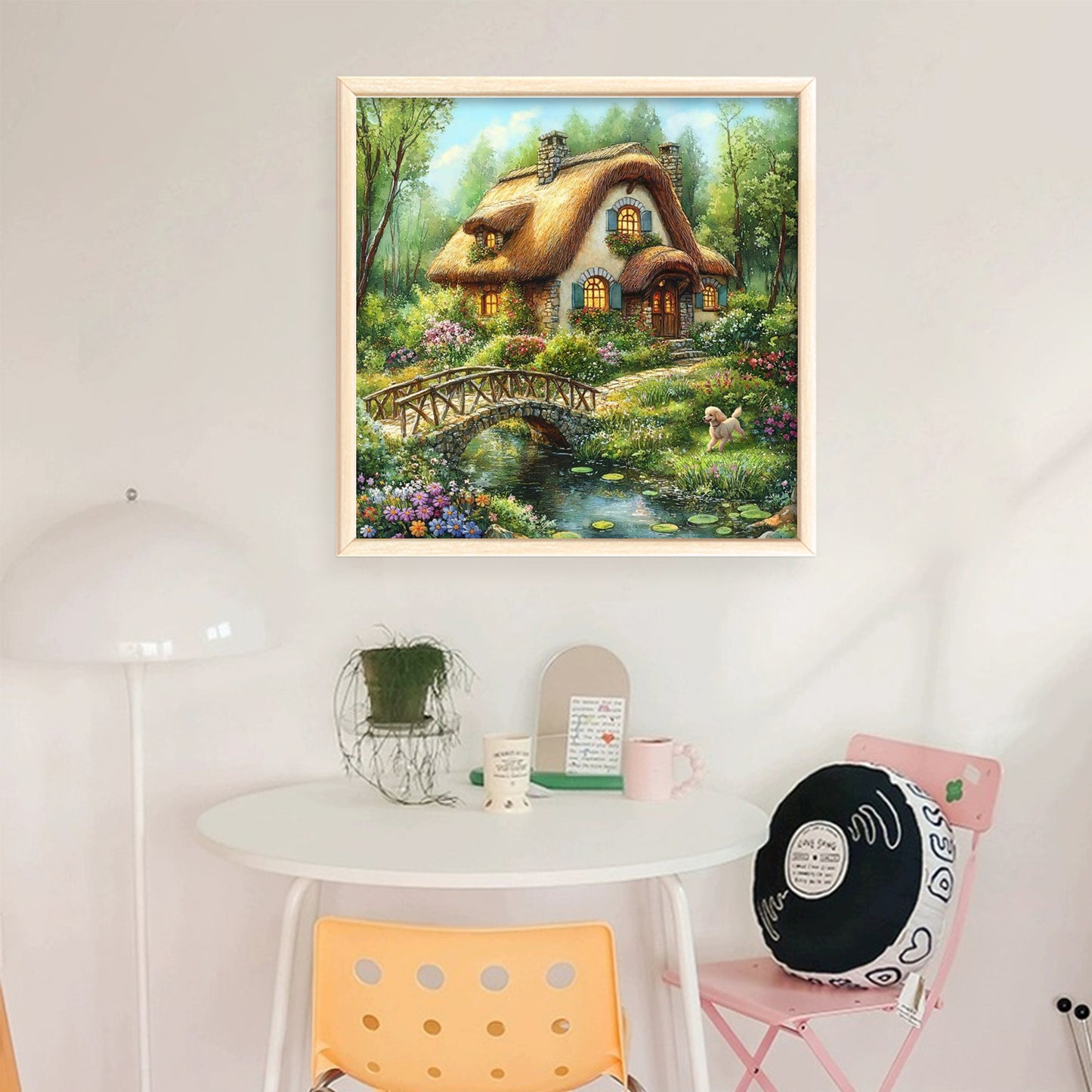 Forest Hut - Full 11CT Stamped Cross Stitch 50x50CM - Huacan