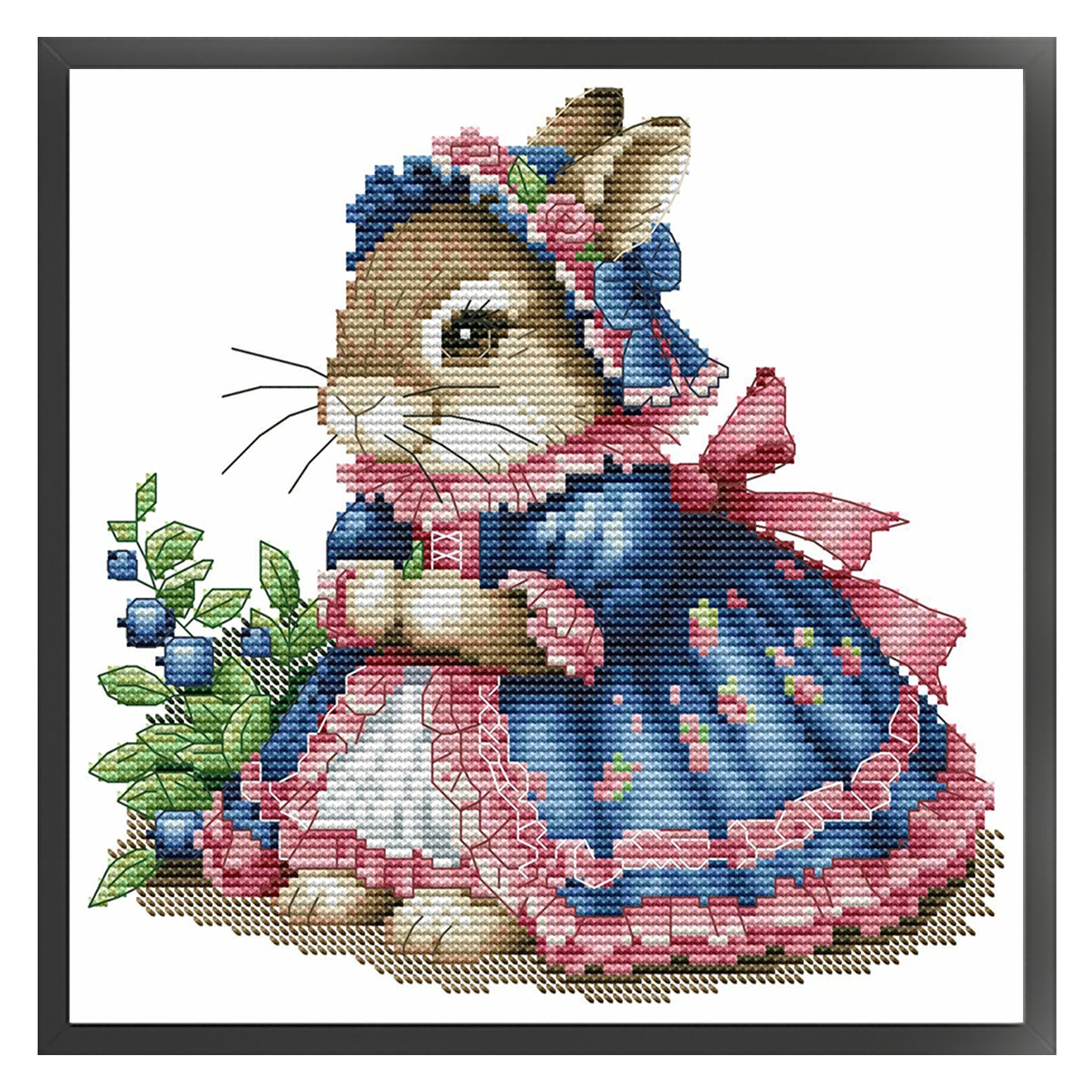 Lolita Bunny - Partial 14CT Stamped Cross Stitch 25x23CM - Joy Sunday Backstitch+Half Cross Stitch