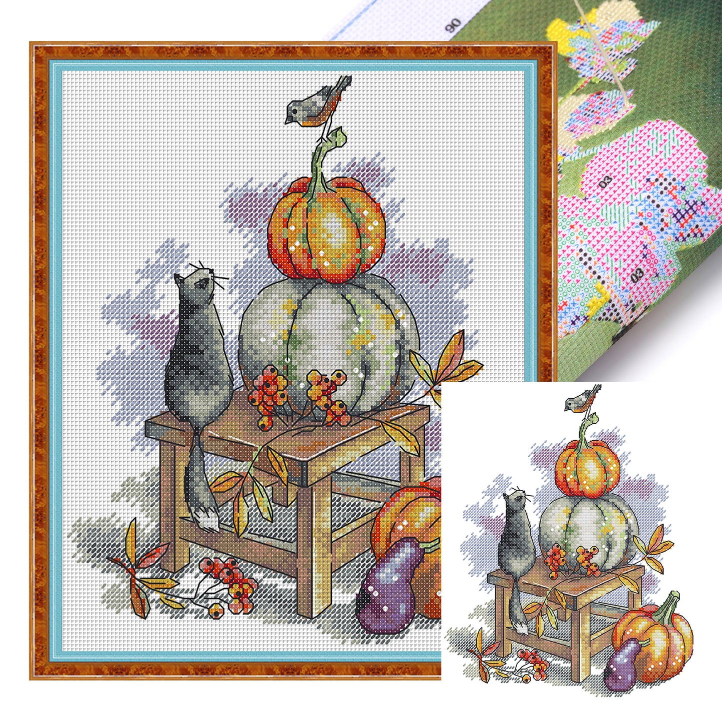 Confrontation - Partial 14CT Stamped Cross Stitch 22x28CM - Joy Sunday Backstitch+Half Cross Stitch