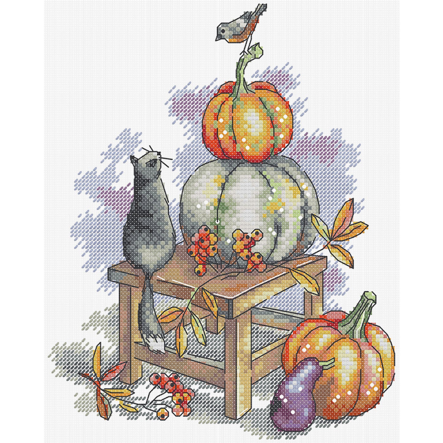Confrontation - Partial 14CT Stamped Cross Stitch 22x28CM - Joy Sunday Backstitch+Half Cross Stitch