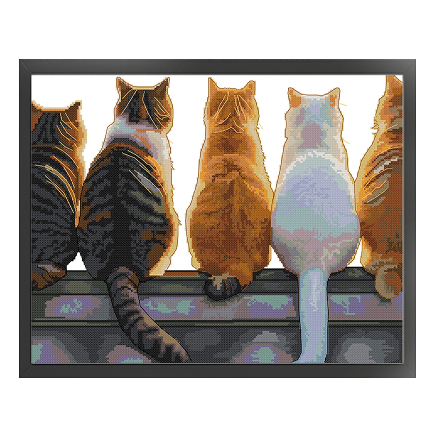 Watching The Sunset - Partial 14CT Stamped Cross Stitch 48x36CM - Joy Sunday Backstitch