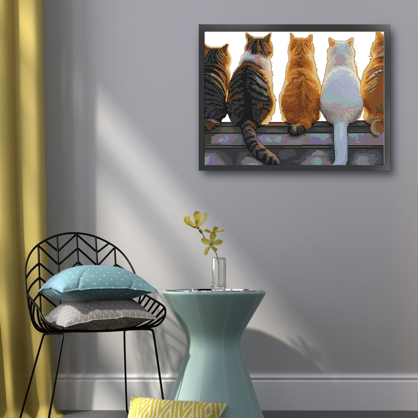 Watching The Sunset - Partial 14CT Stamped Cross Stitch 48x36CM - Joy Sunday Backstitch