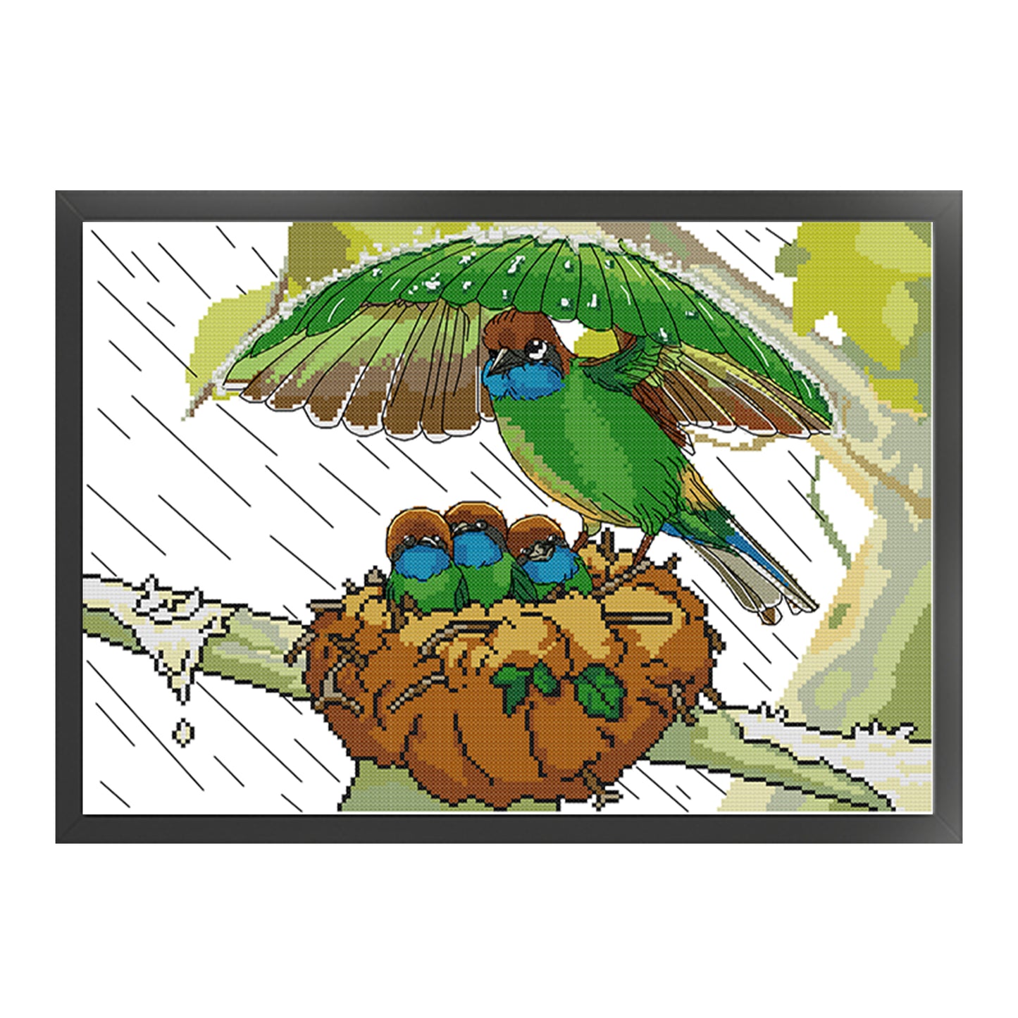 Shelter From Wind And Rain - Partial 14CT Stamped Cross Stitch 42x32CM - Joy Sunday Backstitch+Half Cross Stitch