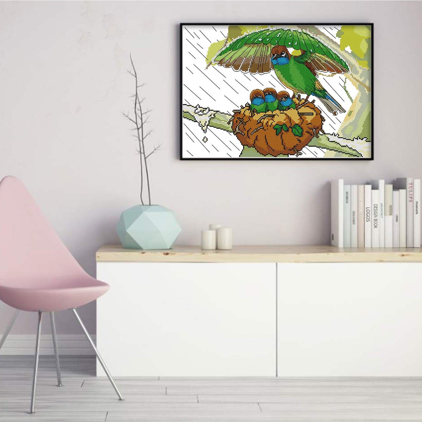 Shelter From Wind And Rain - Partial 14CT Stamped Cross Stitch 42x32CM - Joy Sunday Backstitch+Half Cross Stitch