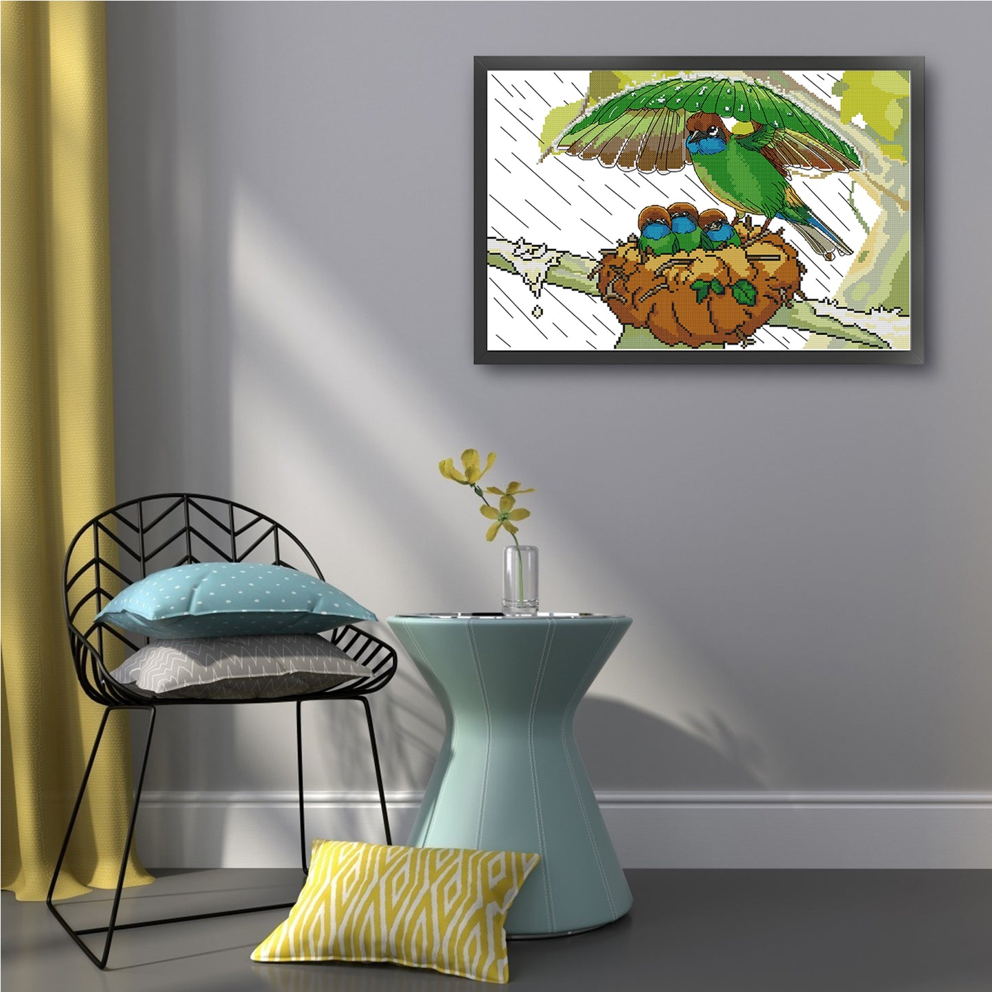 Shelter From Wind And Rain - Partial 14CT Stamped Cross Stitch 42x32CM - Joy Sunday Backstitch+Half Cross Stitch