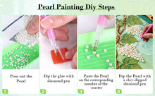 Load image into Gallery viewer, DIY Pearl Painting Kit 25x25CM Grape Framed Handmade Pearl Material Art Set Room Wall Decoration
