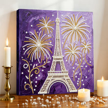 Load image into Gallery viewer, DIY Pearl Painting Kit 25x25CM Eiffel Tower Framed Handmade Pearl Material Art Set Room Wall Decoration
