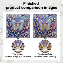Load image into Gallery viewer, DIY Pearl Painting Kit 25x25CM Butterfly Framed Handmade Pearl Material Art Set Room Wall Decoration
