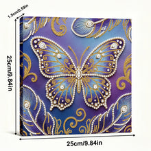 Load image into Gallery viewer, DIY Pearl Painting Kit 25x25CM Butterfly Framed Handmade Pearl Material Art Set Room Wall Decoration
