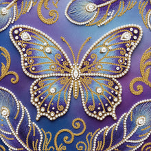 Load image into Gallery viewer, DIY Pearl Painting Kit 25x25CM Butterfly Framed Handmade Pearl Material Art Set Room Wall Decoration
