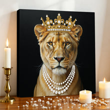 Load image into Gallery viewer, DIY Pearl Painting Kit 25x25CM Leopard Framed Handmade Pearl Material Art Set Room Wall Decoration
