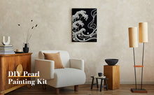 Load image into Gallery viewer, DIY Pearl Painting Kit 30x40CM Waves Framed Handmade Pearl Material Art Set Room Wall Decoration
