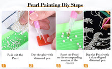 Load image into Gallery viewer, DIY Pearl Painting Kit 30x40CM Waves Framed Handmade Pearl Material Art Set Room Wall Decoration
