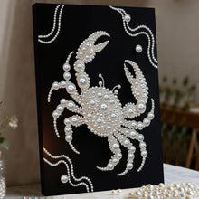 Load image into Gallery viewer, DIY Pearl Painting Kit 30x40CM Crab Framed Handmade Pearl Material Art Set Room Wall Decoration
