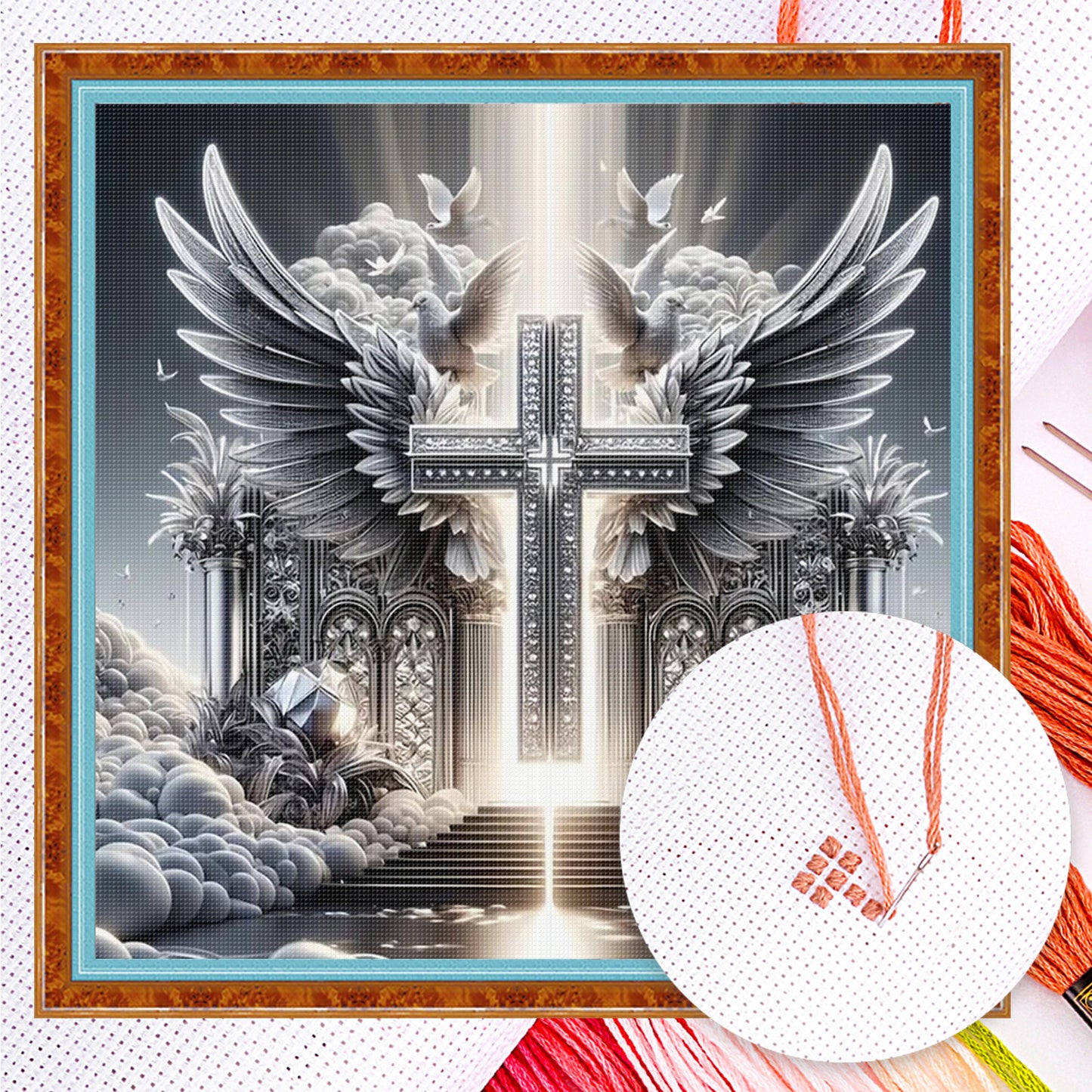 Cross - Full 11CT Counted Cross Stitch 40x40CM - Huacan