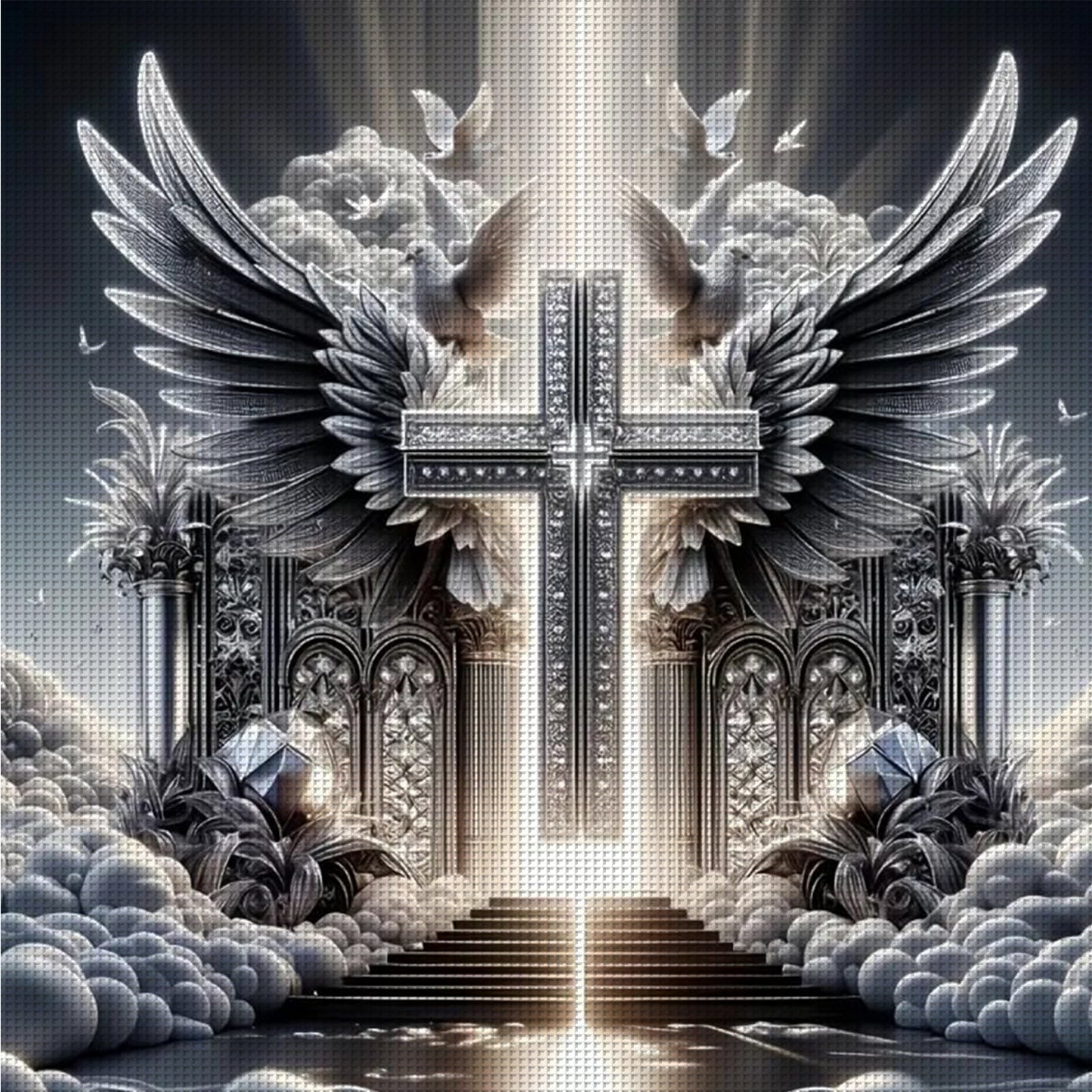 Cross - Full 11CT Counted Cross Stitch 40x40CM - Huacan