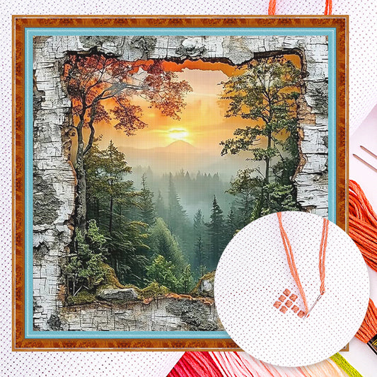 Forest - Full 11CT Counted Cross Stitch 40x40CM - Huacan