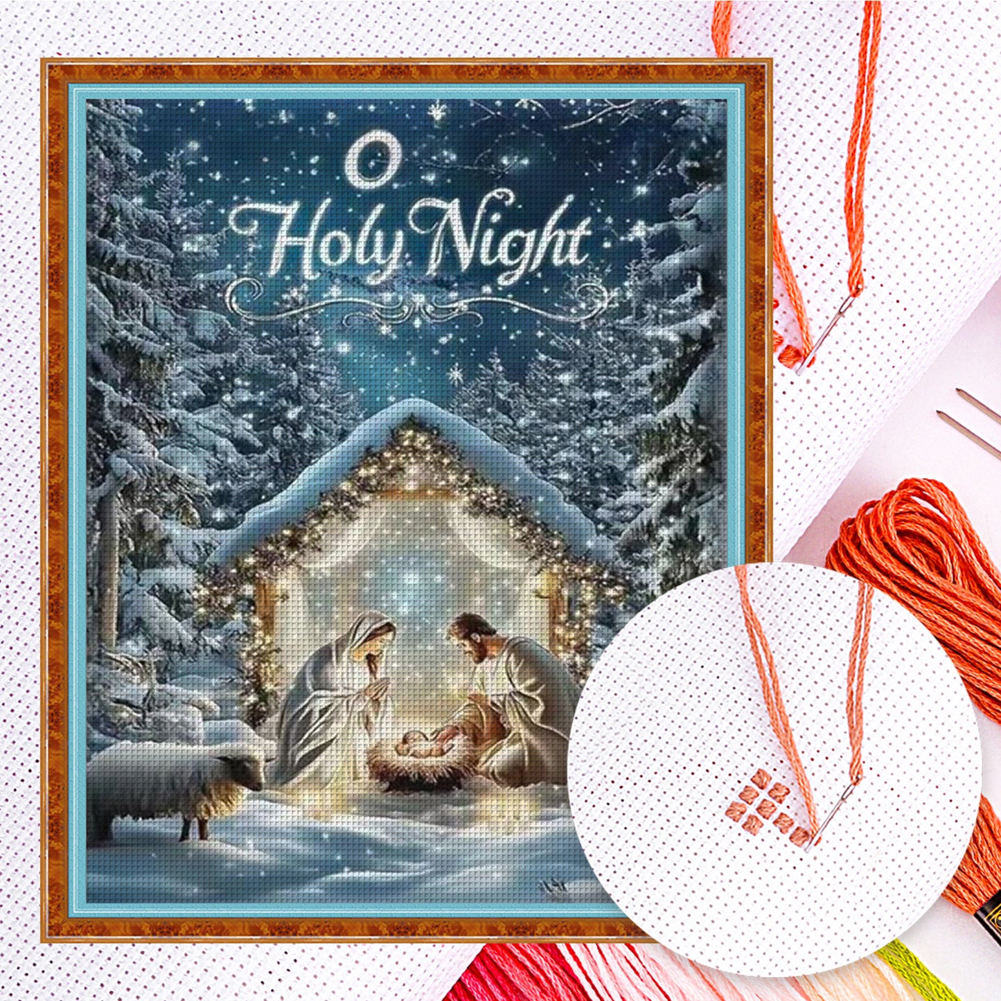 Jesus - Full 11CT Counted Cross Stitch 40x40CM - Huacan