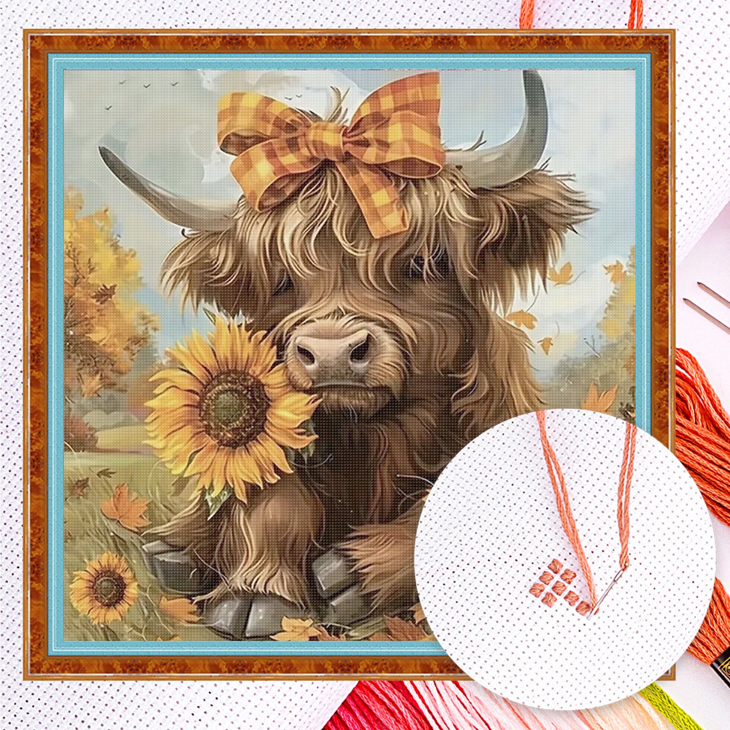 Consume Cattle - Full 11CT Counted Cross Stitch 40x40CM - Yishu