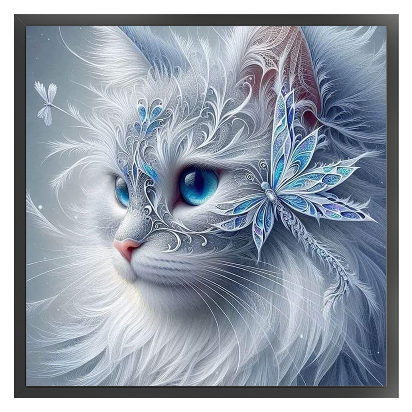 Cat - Full 11CT Stamped Cross Stitch 45x45CM - Huacan