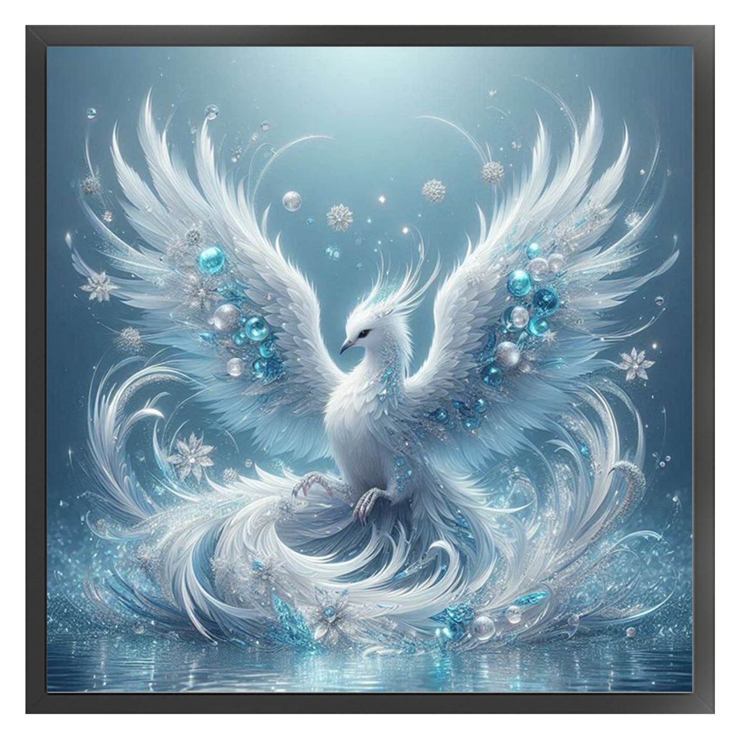 Phoenix - Full 11CT Stamped Cross Stitch 45x45CM - Huacan