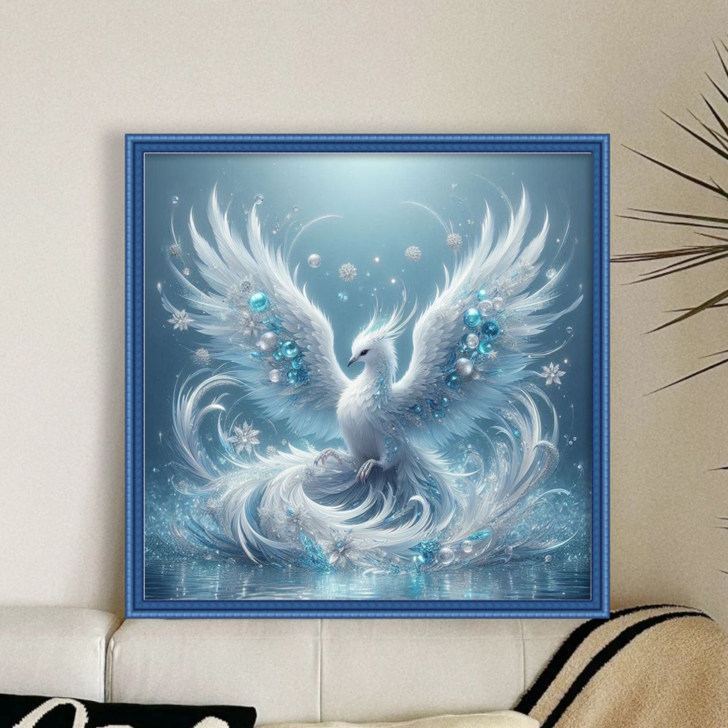 Phoenix - Full 11CT Stamped Cross Stitch 45x45CM - Huacan